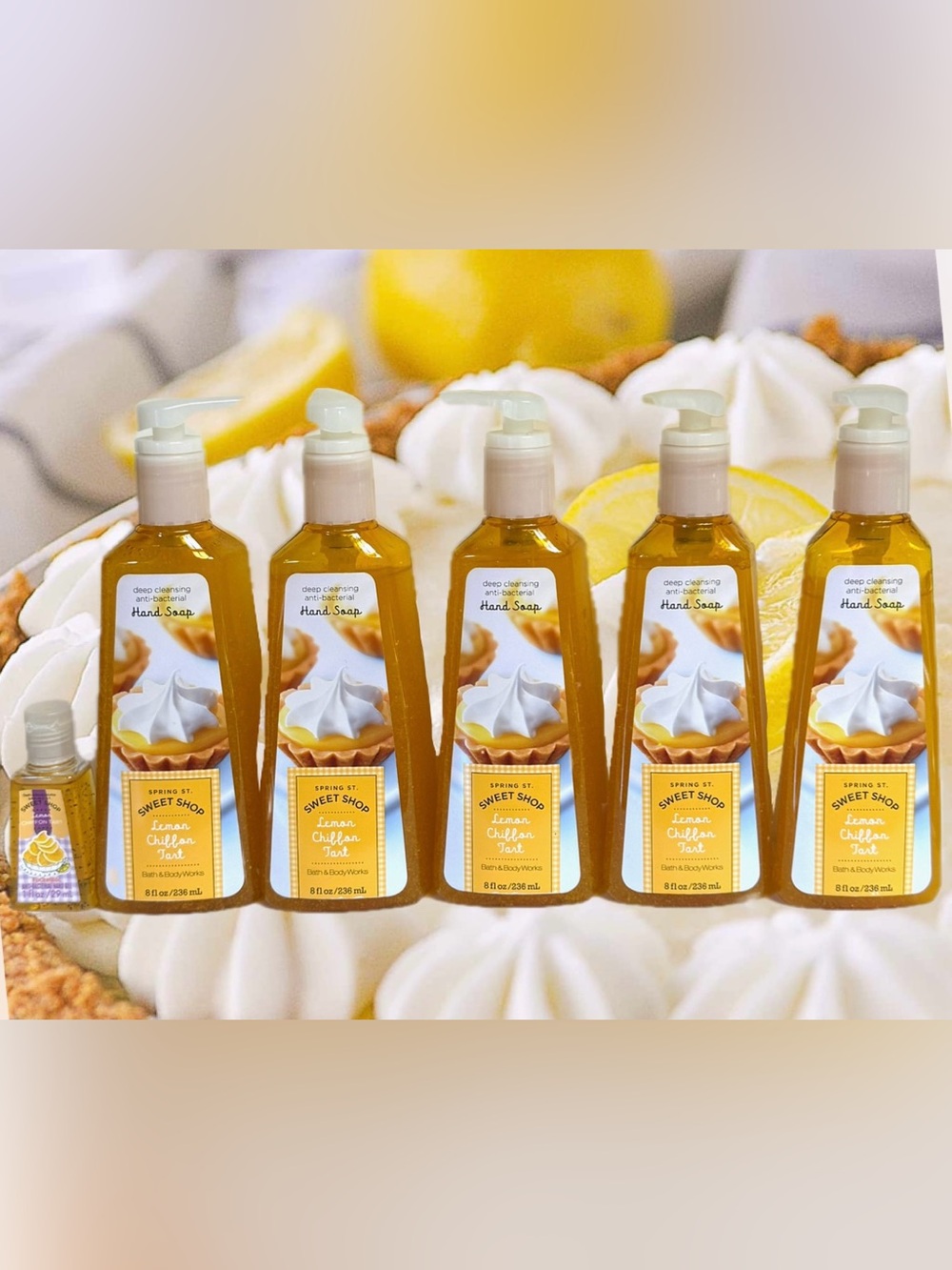 SWEET SHOP LEMON CHIFFON TART deep cleansing A/B SOAP Bath & Body Works SET of 6